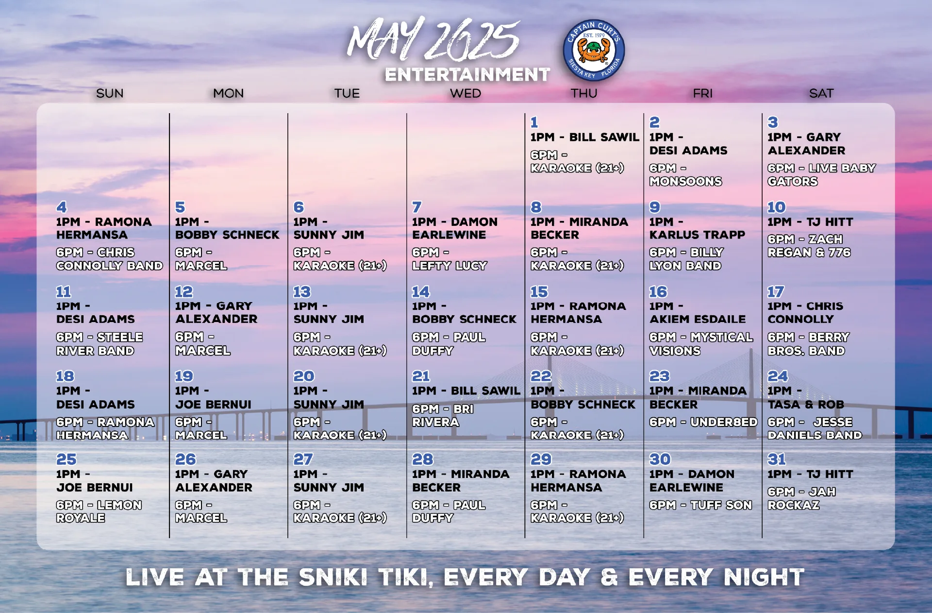 May 2025 Music Calendar